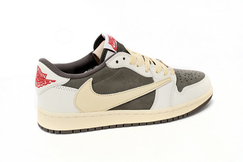Travis Scott x Air Jordan 1 Low OG Reverse Mocha Premium Sneakers