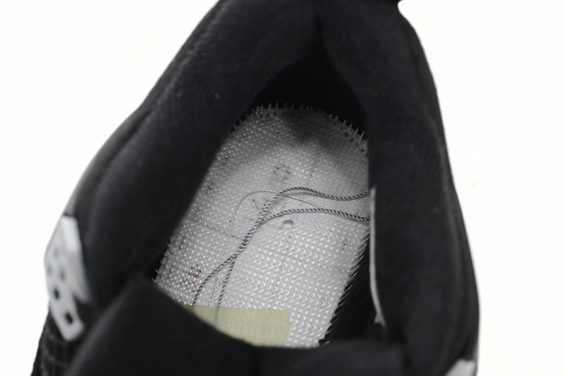 Authentic Air Jordan 4 Retro Black Canvas Sneakers - Q4 Batch Premium Quality