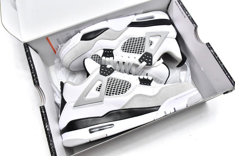 Classic Air Jordan 4 Retro Military Black Sneakers – Iconic Style & Comfort
