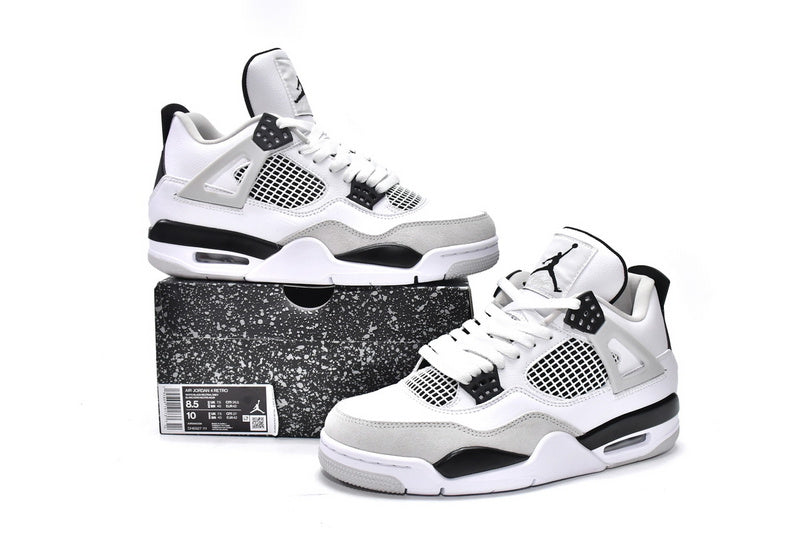 Classic Air Jordan 4 Retro Military Black Sneakers – Iconic Style & Comfort