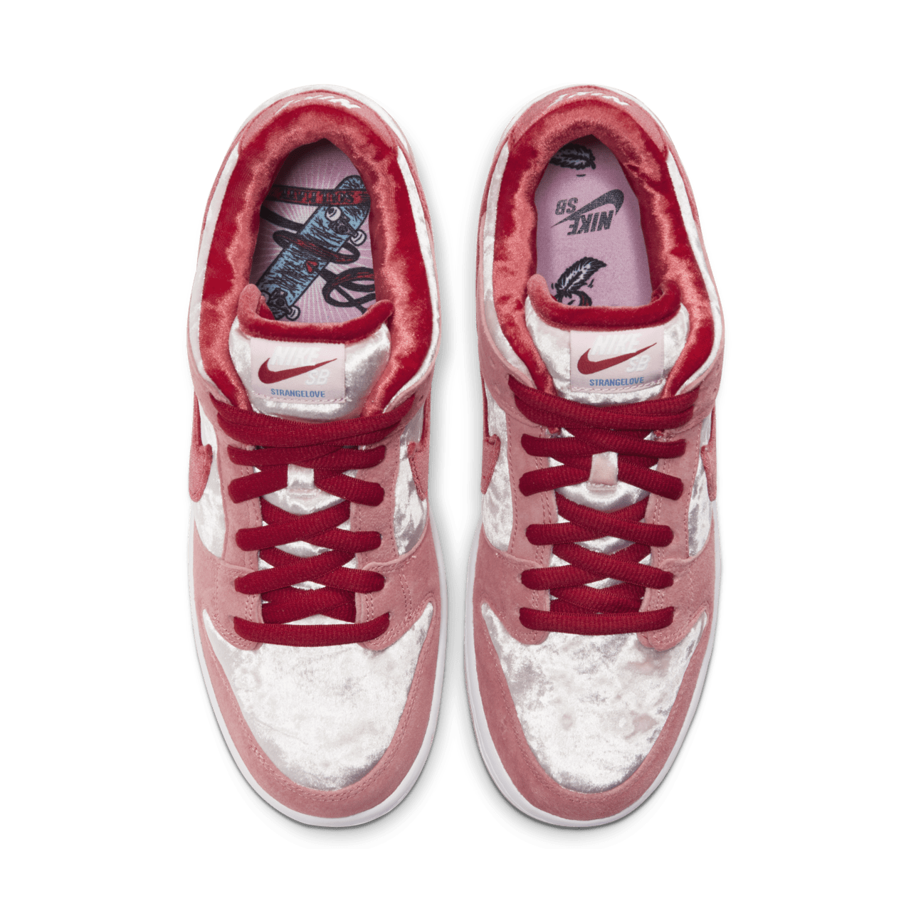 Nike SB Dunk Low 'Strangelove' Valentine's Day Velvet Suede Sneakers