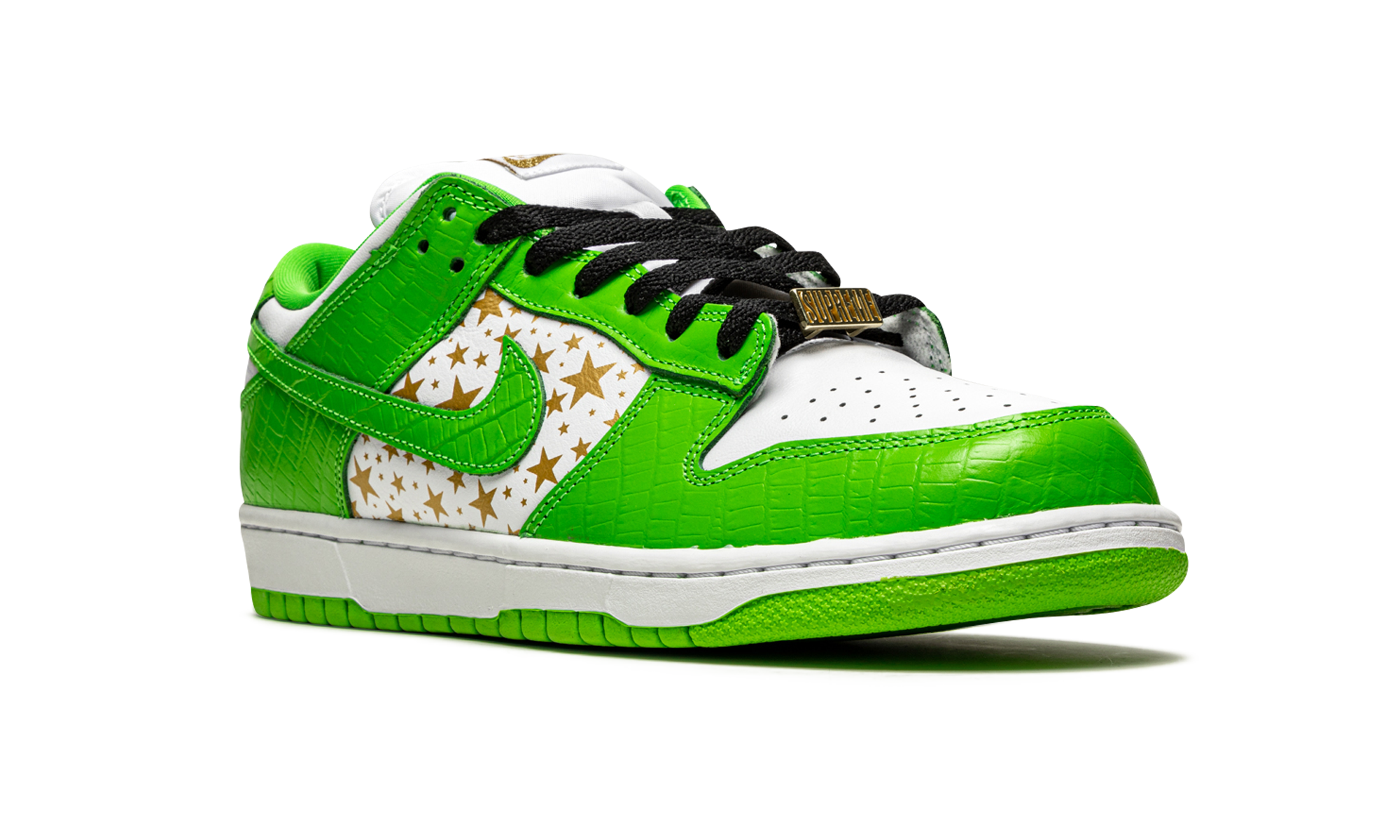 Nike SB Dunk Low Supreme Stars Mean Green Iconic Skate Shoe