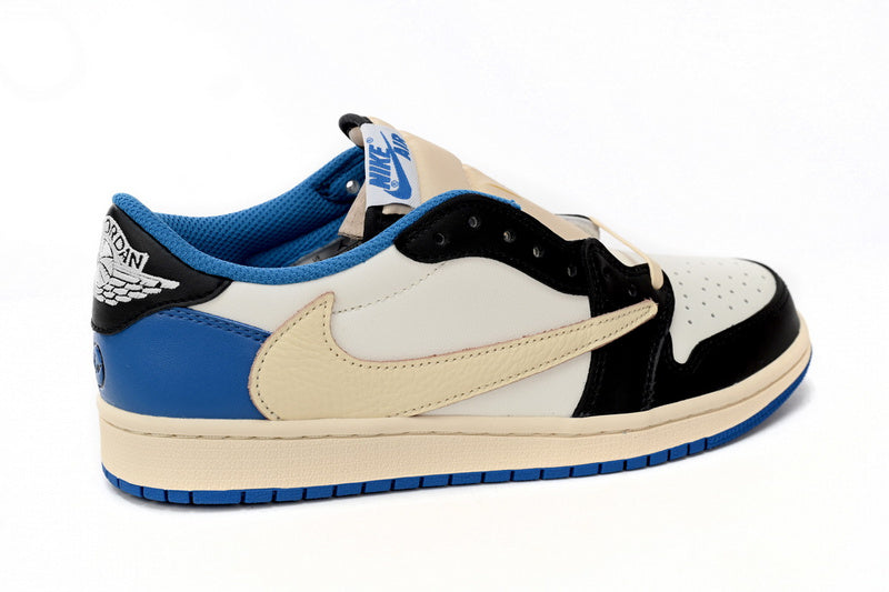 Iconic Travis Scott Fragment Air Jordan 1 Low – Premium Leather Reverse Swoosh